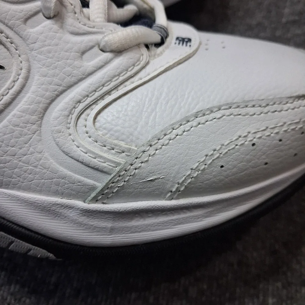 New Balance 623 Training Shoes Mens 9 White Navy Leather Dad Sneakers MX623WN